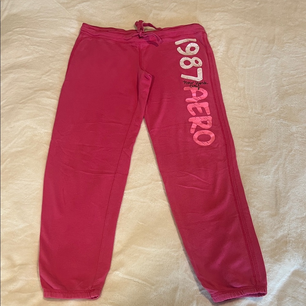 Aeropostale Pink Joggers with Logo